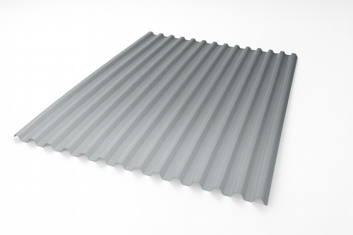 Профилированный поликарбонат 1,3 мм, волна 70/14мм, серый